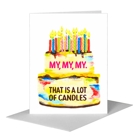 Birthday Cake, Greeting Card (#8470S) A2 Card Front, www.printedcanvas.com