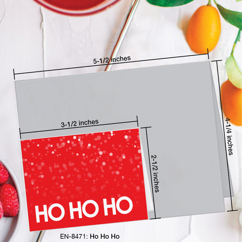 Ho Ho Ho, Greeting Card (8471B), Enclosure Card, www.printedcanvas.com