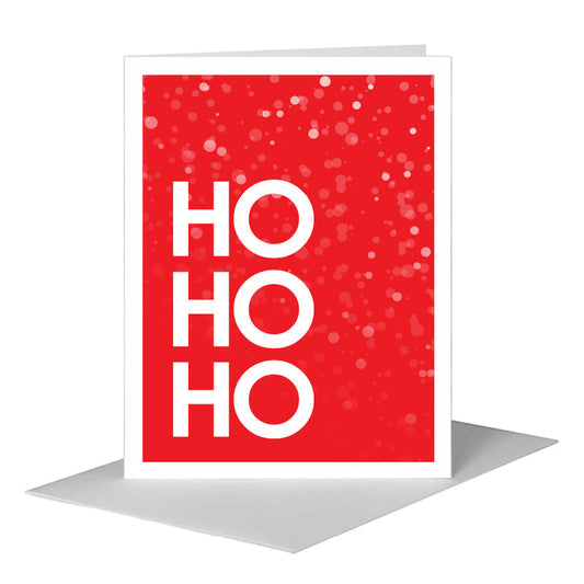 Ho Ho Ho, Greeting Card (#8471C) A2 Card Front, www.printedcanvas.com