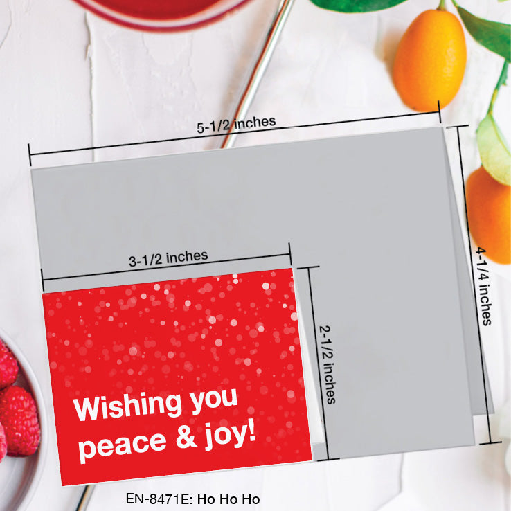 Ho Ho Ho, Greeting Card (8471E), Enclosure Card, www.printedcanvas.com
