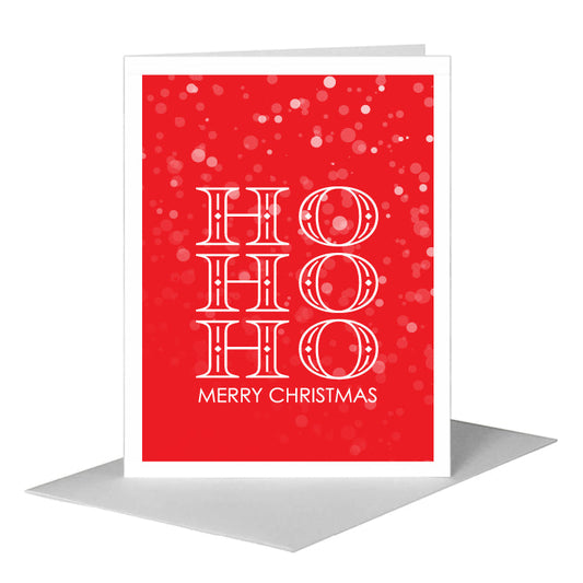 Ho Ho Ho, Greeting Card (#8471N) A2 Card Front, www.printedcanvas.com