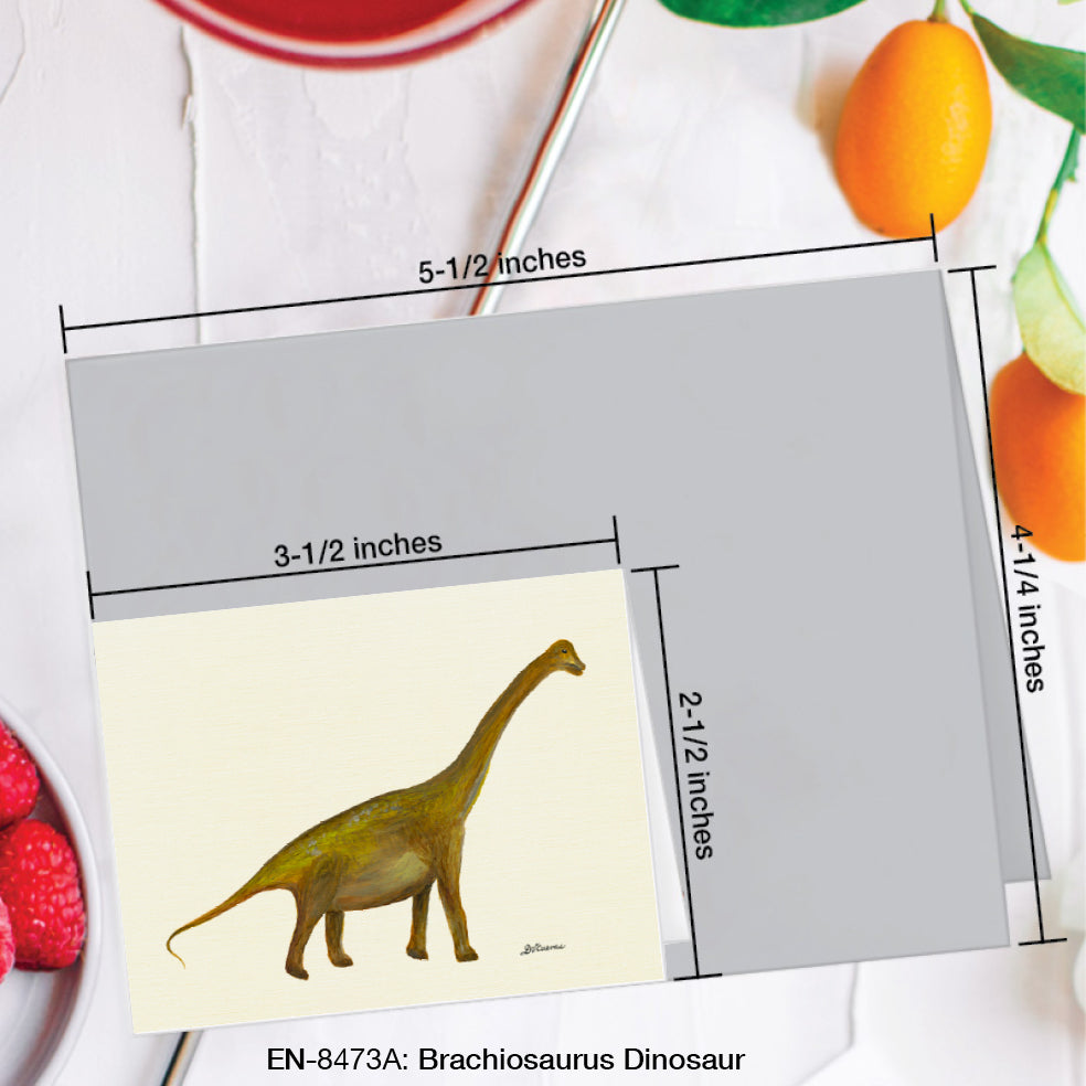 Brachiosaurus Dinosaur, Greeting Card (#8473A)