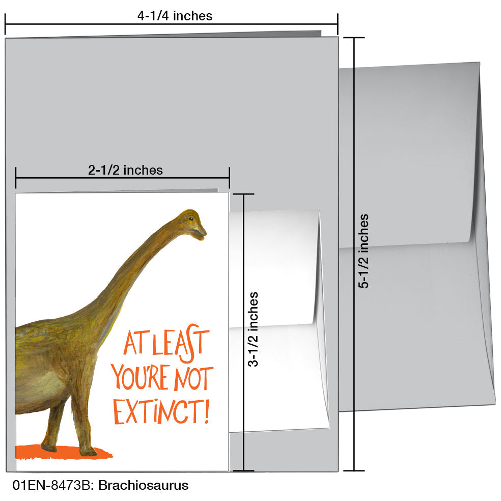 Brachiosaurus, Greeting Card (8473B), Enclosure, printedcanvas.com