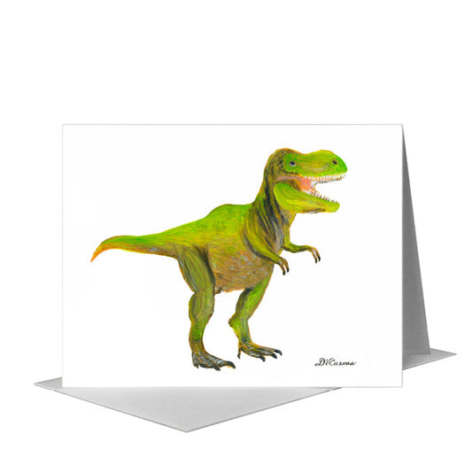 T-Rex, Greeting Card (#8474A) A2 Card Front, www.printedcanvas.com