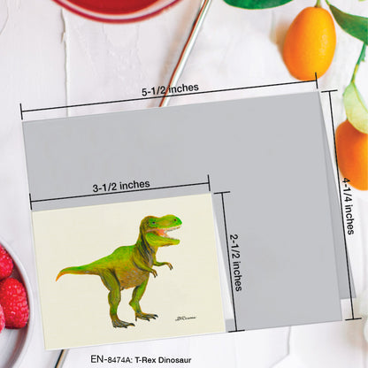 T-Rex Dinosaur, Greeting Card (#8474A)