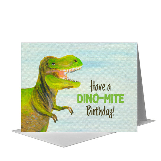 T-Rex, Greeting Card (#8474B) A2 Card Front, www.printedcanvas.com