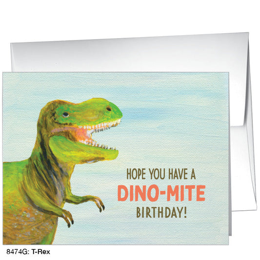 T-Rex, Greeting Card (8474G), A2 Card, www.printedcanvas.com