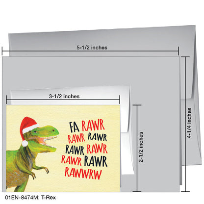 T-Rex, Greeting Card (8474M), Enclosure Card, www.printedcanvas.com