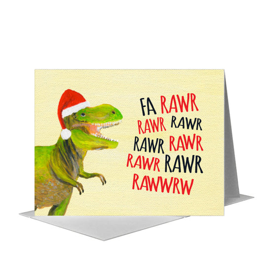 T-Rex, Greeting Card (#8474M) A2 Card Front, www.printedcanvas.com