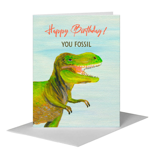 T-Rex, Greeting Card (#8474P) A2 Card Front, www.printedcanvas.com