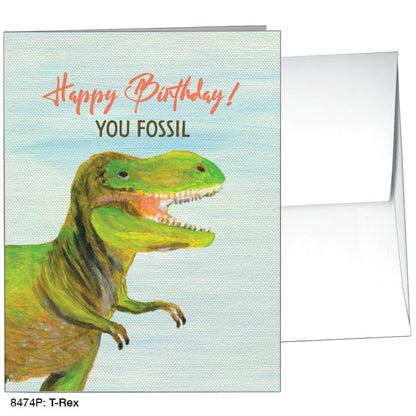 T-Rex, Greeting Card (8474P), A2 Card, www.printedcanvas.com