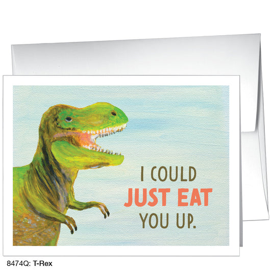 T-Rex, Greeting Card (8474Q), A2, printedcanvas.com