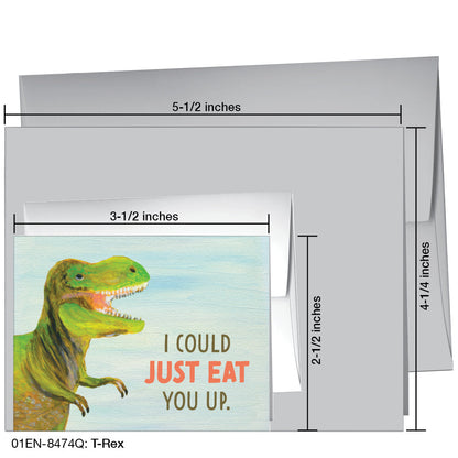T-Rex, Greeting Card (8474Q), Enclosure, printedcanvas.com