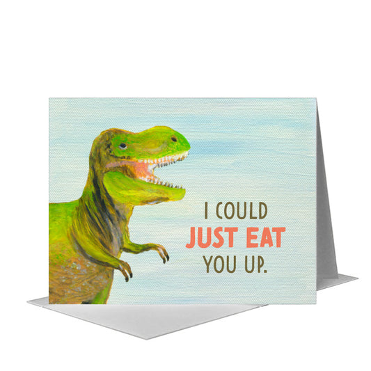 T-Rex, Greeting Card (#8474Q) A2 Card Front, www.printedcanvas.com