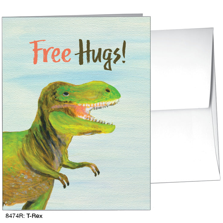 T-Rex, Greeting Card (8474R), A2 Card, www.printedcanvas.com