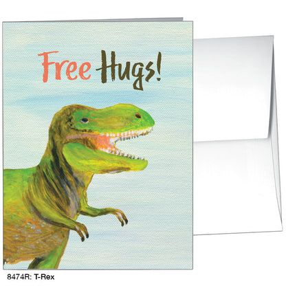 T-Rex, Greeting Card (8474R), A2 Card, www.printedcanvas.com