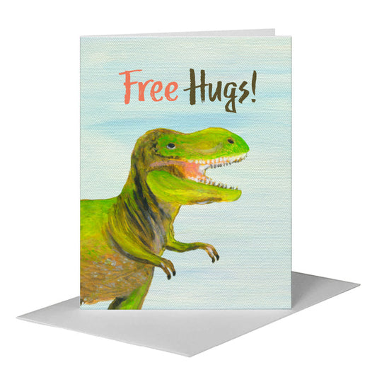 T-Rex, Greeting Card (#8474R) A2 Card Front, www.printedcanvas.com