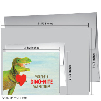 T-Rex, Greeting Card (8474U), Enclosure Card, www.printedcanvas.com