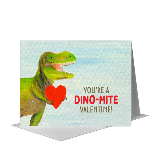 T-Rex, Greeting Card (#8474U) A2 Card Front, www.printedcanvas.com