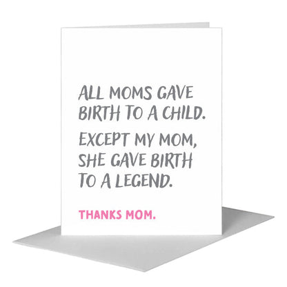 Mom, Greeting Card (#8477A), A2 Card Front, www.printedcanvas.com
