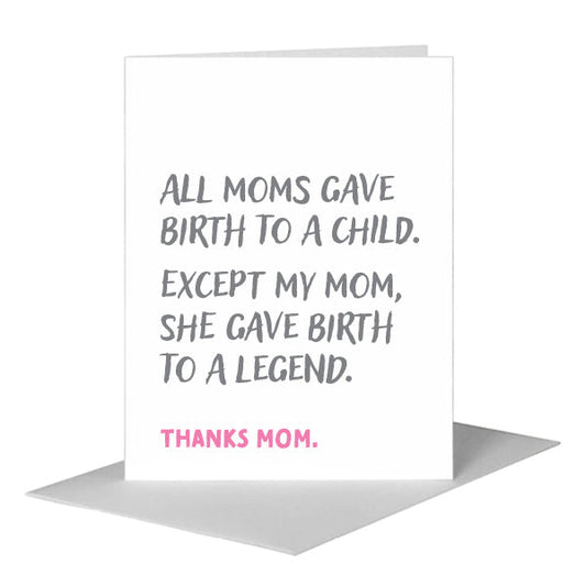 Mom, Greeting Card (#8477A) A2 Card Front, www.printedcanvas.com