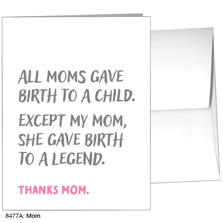 Mom, Greeting Card (8477A), A2 Card Front, www.printedcanvas.com