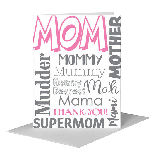 Mom, Greeting Card (#8477E) A2 Card Front, www.printedcanvas.com