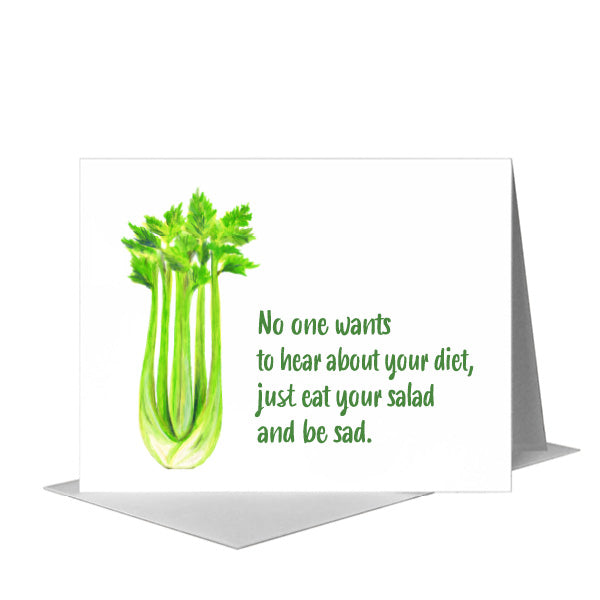 Celery, Greeting Card (#8479A), A2 Card Front, www.printedcanvas.com