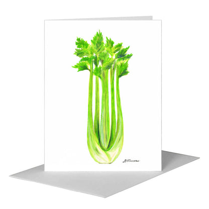 Celery, Greeting Card (#8479D) A2 Card Front, www.printedcanvas.com