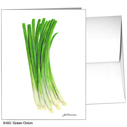 Green Onion, Greeting Card (8480B), A2 Card Front, www.printedcanvas.com