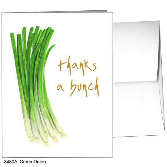 Green Onion, Greeting Card (8480A), A2 Card Front, www.printedcanvas.com