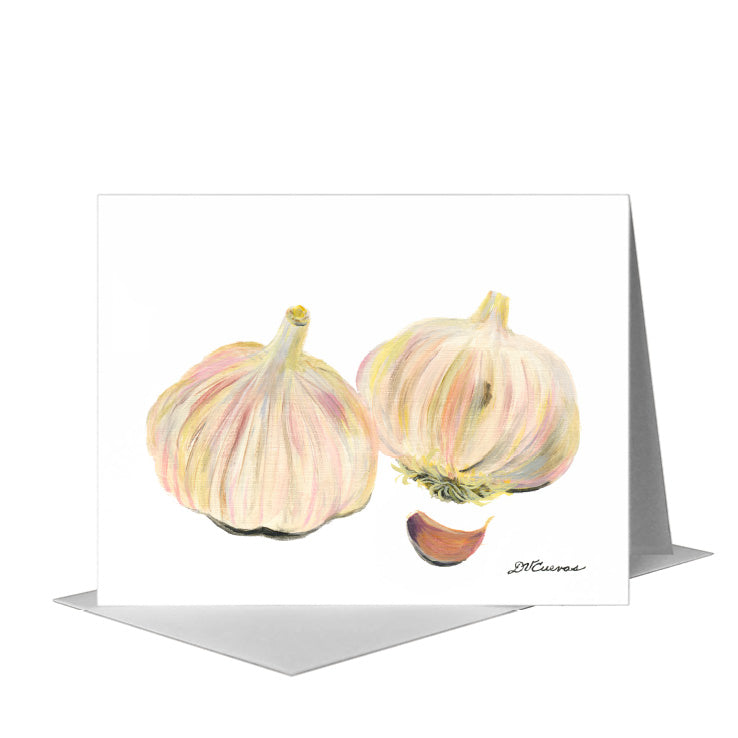 Garlic, Greeting Card (#8482A) A2 Card Front, www.printedcanvas.com