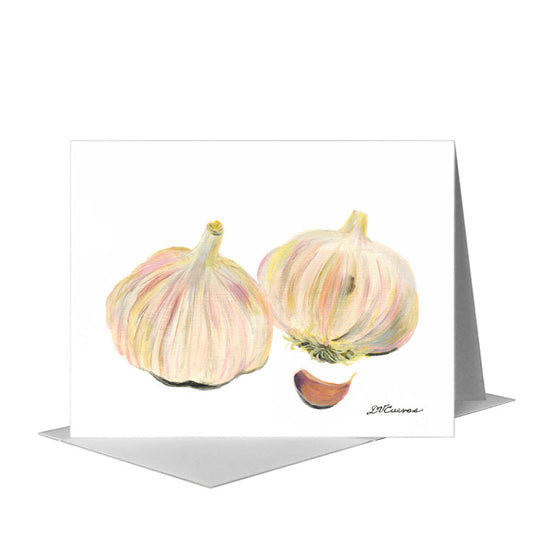 Garlic, Greeting Card (#8482A) A2 Card Front, www.printedcanvas.com