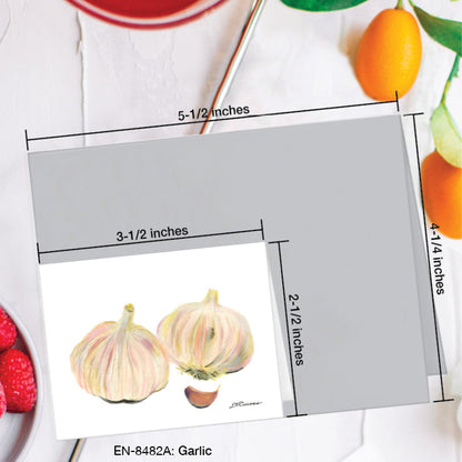 Garlic, Greeting Card (8482A), Enclosure Card, www.printedcanvas.com