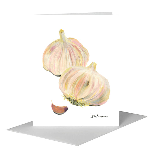Garlic, Greeting Card (#8482B) A2 Card Front, www.printedcanvas.com