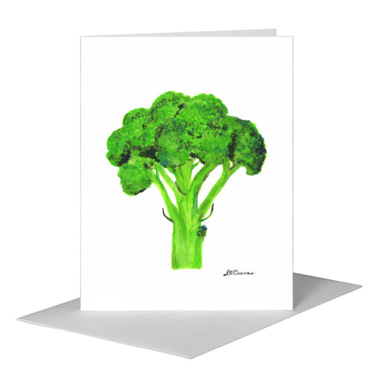 Broccoli, Greeting Card (#8485A) A2 Card Front, www.printedcanvas.com