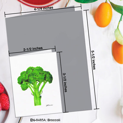 Broccoli, Greeting Card (8485A), Enclosure Card, www.printedcanvas.com
