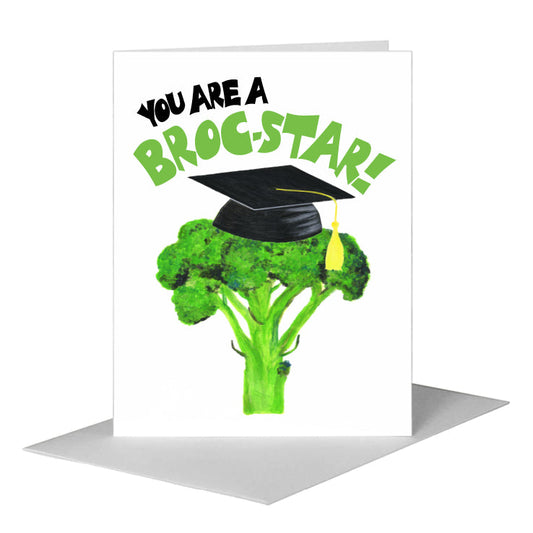 Broccoli, Greeting Card (#8485B) A2 Card Front, www.printedcanvas.com
