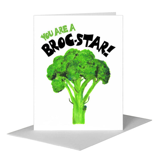Broccoli, Greeting Card (#8485C) A2 Card Front, www.printedcanvas.com