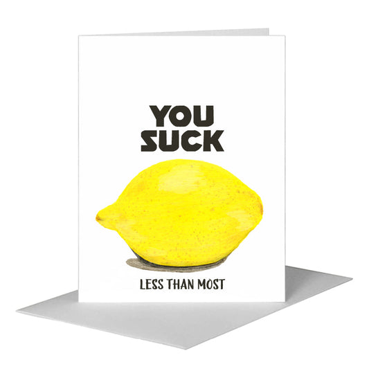 Lemon, Greeting Card (#8486E) A2 Card Front, www.printedcanvas.com