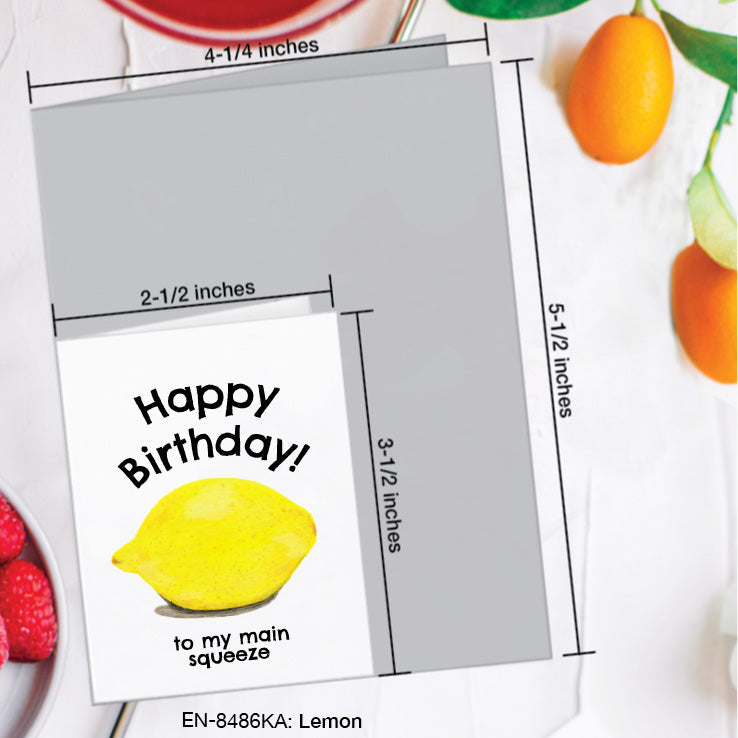Lemon, Greeting Card (#8486KA), Enclosure, www.printedcanvas.com
