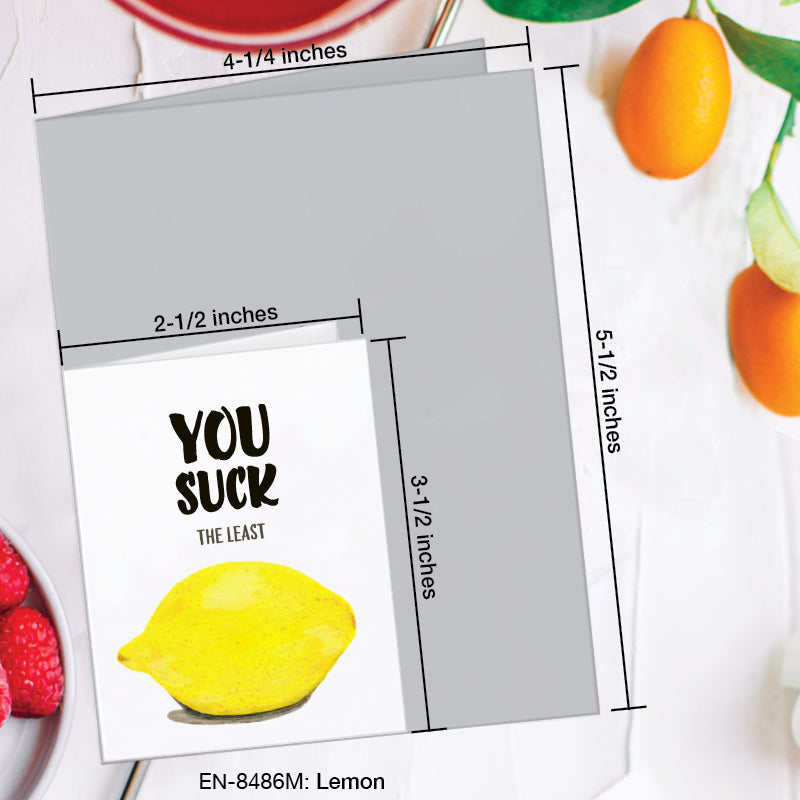 Lemon, Greeting Card (8486M), Enclosure, www.printedcanvas.com
