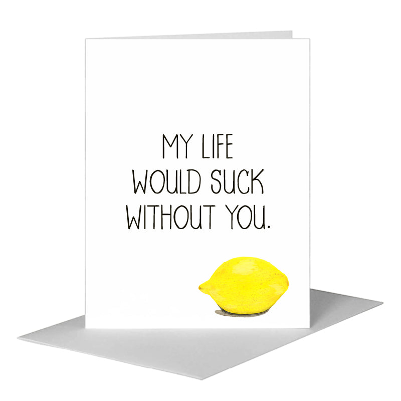 Lemon, Greeting Card (#8486P) A2 Card Front, www.printedcanvas.com