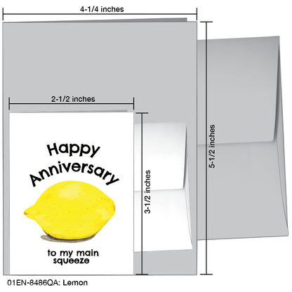 Lemon, Greeting Card (#8486QA), Enclosure Card, www.printedcanvas.com