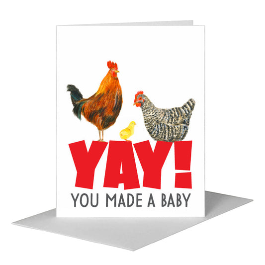 Family of Three, Greeting Card (#8487D) A2 Card Front, www.printedcanvas.com