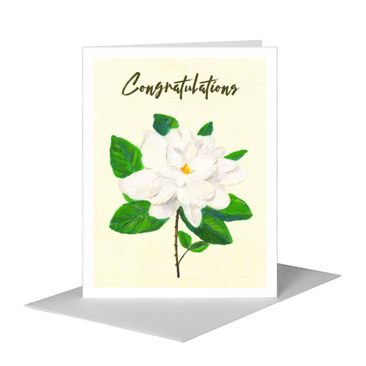 Gardenia, Greeting Card (#8339F) A2 Card Front, www.printedcanvas.com