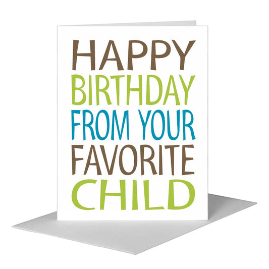 Favorite Child, Greeting Card (#8490E) A2 Card Front, www.printedcanvas.com