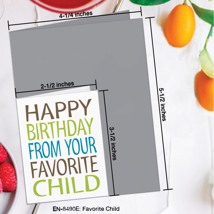 Favorite Child, Greeting Card (8490E), Enclosure, www.printedcanvas.com