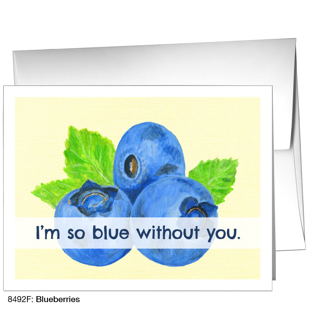 Blueberries, Greeting Card (8492F)