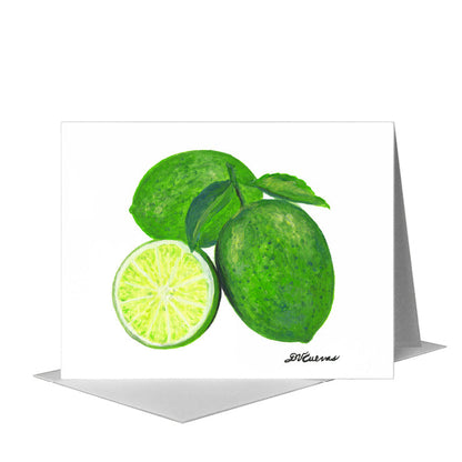 Limes, Greeting Card (#8493A), A2 Card Front, www.printedcanvas.com